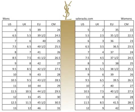 ysl shoe size guide|ysl heel size chart.